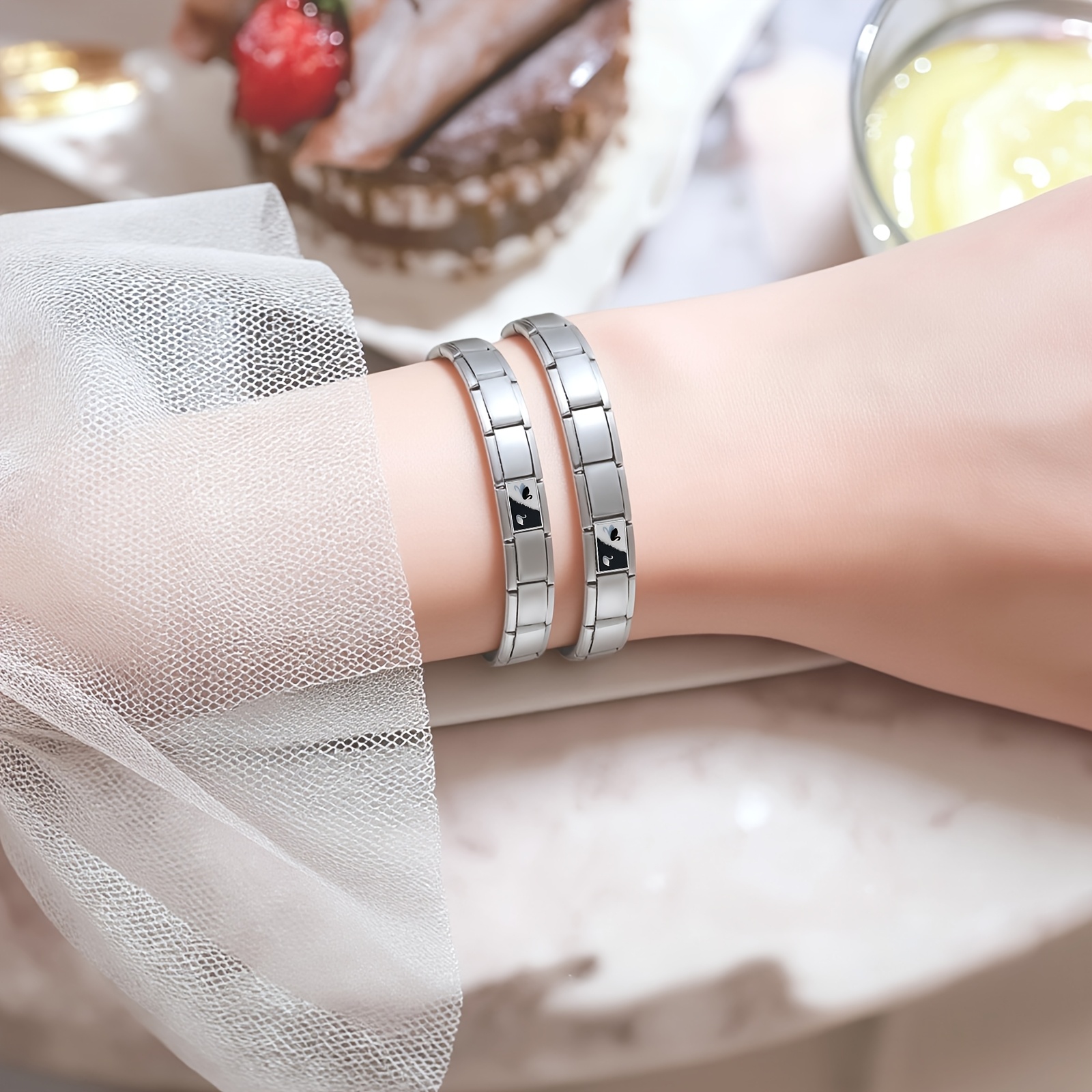 2pcs Exquisite Fashion Individual Bracelet Set, Gift Ready