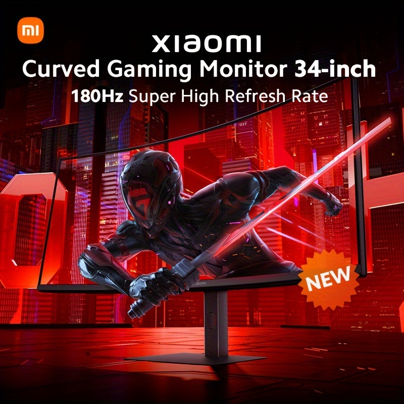 Xiaomi Curved Gaming Monitor 180hz High Reshed Rate 1ms Fast Temu