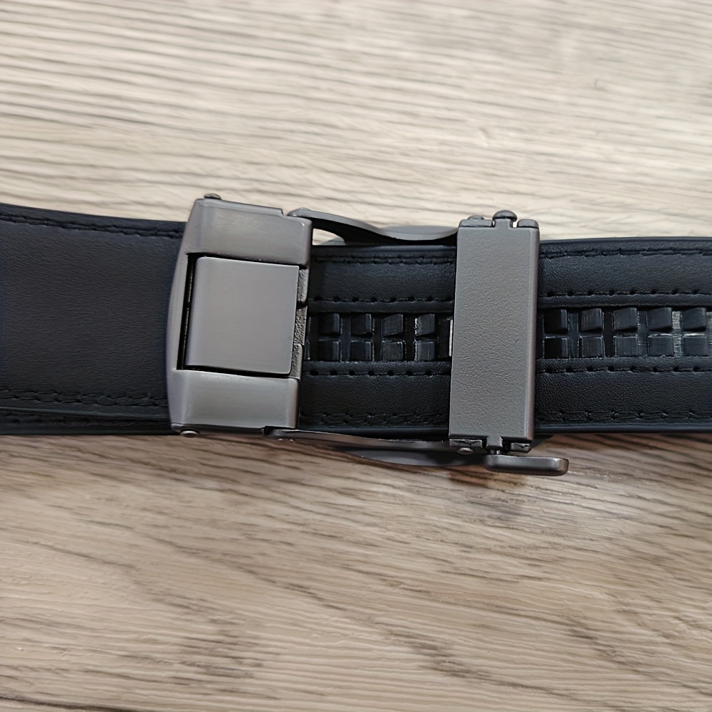 Men's Casual Automatic Buckle Leather Belt