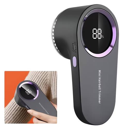 Electric Lint Removers, Fabric Shavers, And Fuzz Trimmers with a Dual-Blade Design—Portable And Easy to Clean, Perfect for Home Or Apartment Use. Includes a Battery Level Indicator (A Great Christmas Gift)