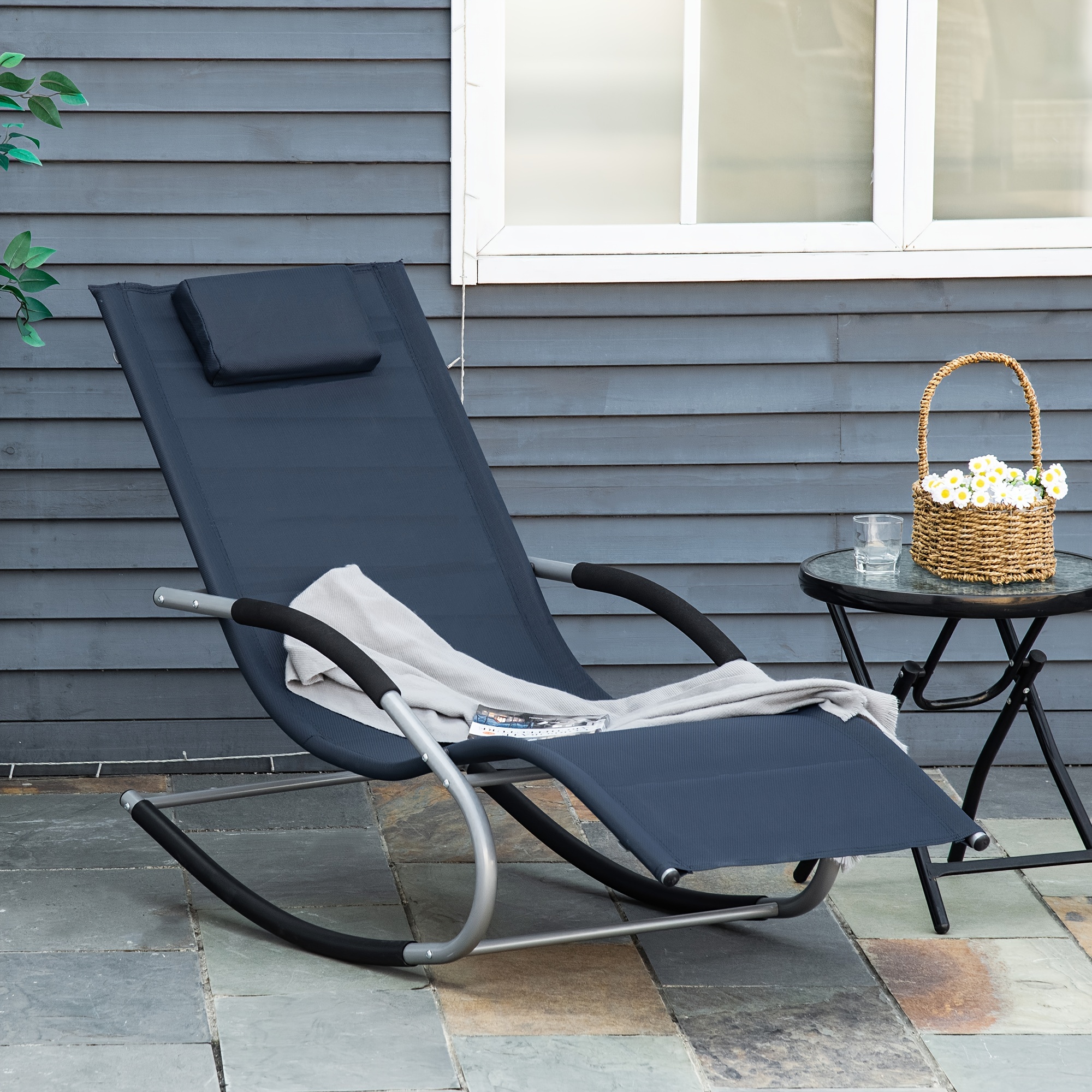 rocker recliner lawn chair