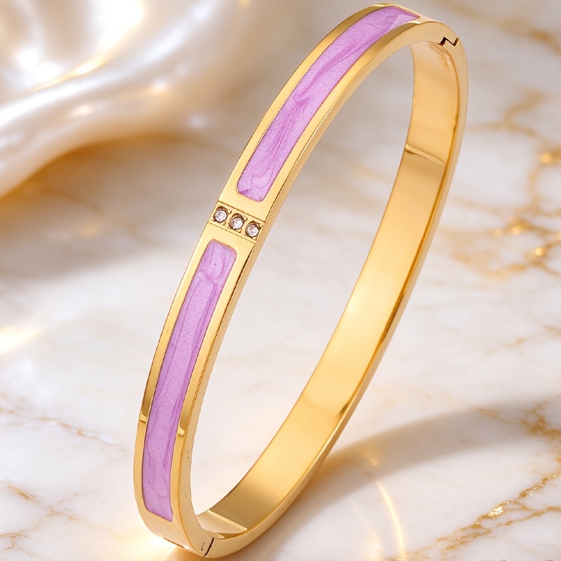 3pc Influencer-Style Stainless Steel Bangle Set, Ideal for Gifting