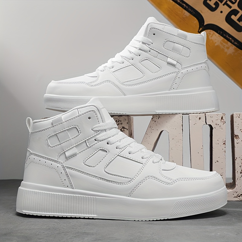 Zapatillas Altas para Hombre Nuevas - Cómodas, Ligeras y Elegantes con Parte Superior de PU, Suela MD, Plantilla EVA/Insole, Punta Redonda | Ideales para Senderismo, Running y Uso Casual | Costuras Modernas