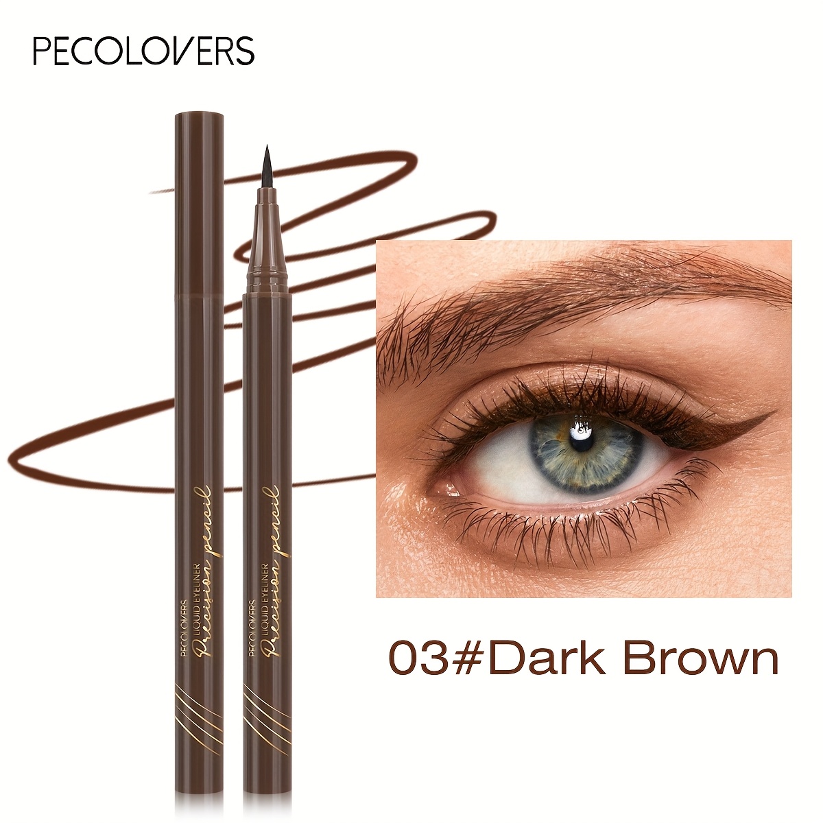 Waterproof Eyeliner Liquid Pen Smooth Long Lasting Quick Dry Ultra-thin Eyeliner Lower Eyelash Pen Non-smudging Korean Makeup
