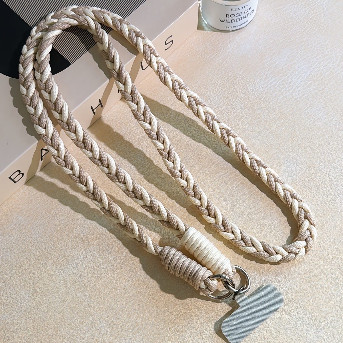 TEMU Fashion Colorblock Dopamine Long Mobile Phone Twisted Lanyard Diagonal Shoulder Strap Adjustable Neck Strap Mobile Phone Case Phone Cover Summer