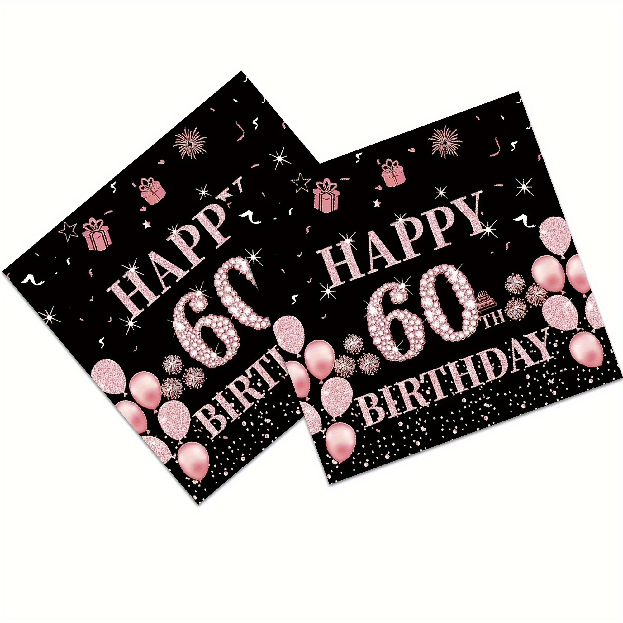 60th Birthday Celebration Kit Black Rose Gold Theme Temu Australia