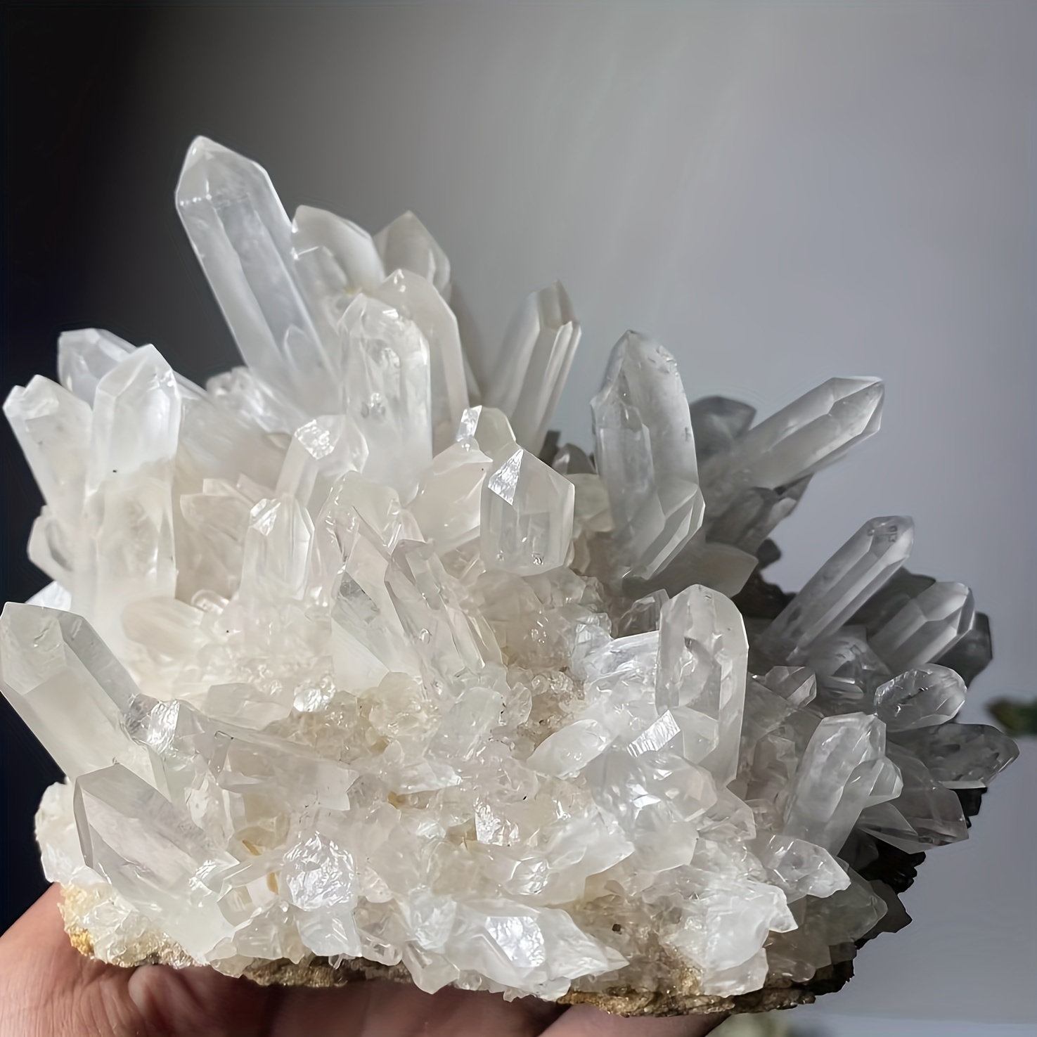 

White Crystal Cluster Family Collection Of Natural Crystals Rough Rare White Quartz Crystal Cluster Specimens