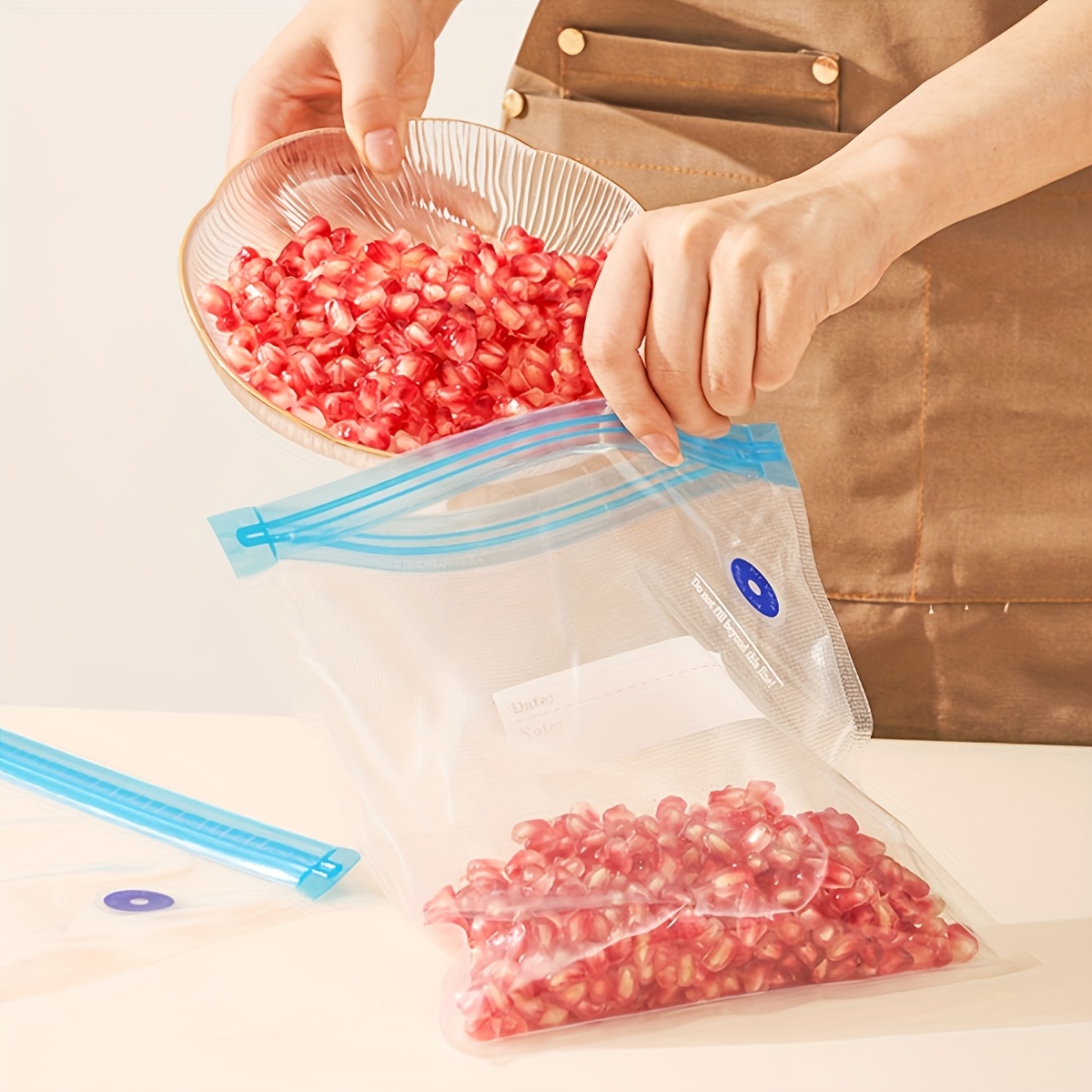 15pcs vacuum sealer bags reusable multi size pouches sous Temu