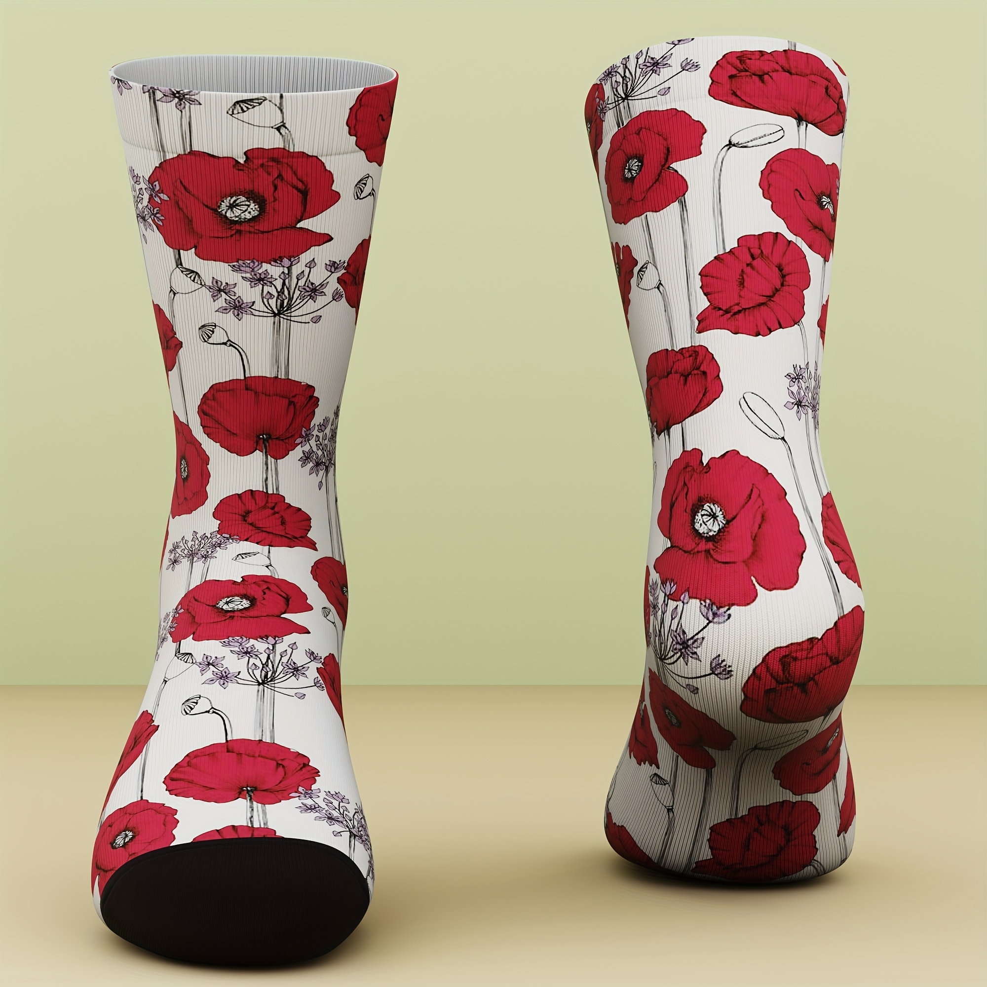 TEMU A Set Of Gender-neutral Socks Featuring A Unique , Trendy And Vibrant, From Bamboo Fibers, Allowing For , , , Making It A Perfect Gift For Sock