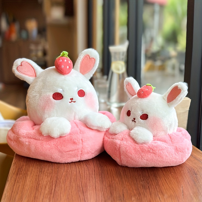  KYWYOYOU Strawberry Bunny Plush, Easter Bunny Stuffed Plush Toy,  Bunny Toy Carrot Plush with Zipper, Plush Doll Gift for Kids.(Strawberry,  11in) : Toys & Games