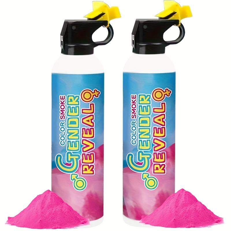 Image of Set Of 2 Gender Reveal Kits, Gender Reveal Smoke Bombs, High-quality Gender Reveal Items, Party , Party Decorations, Suitable For Celebrating Events, Holidays, And Gatherings