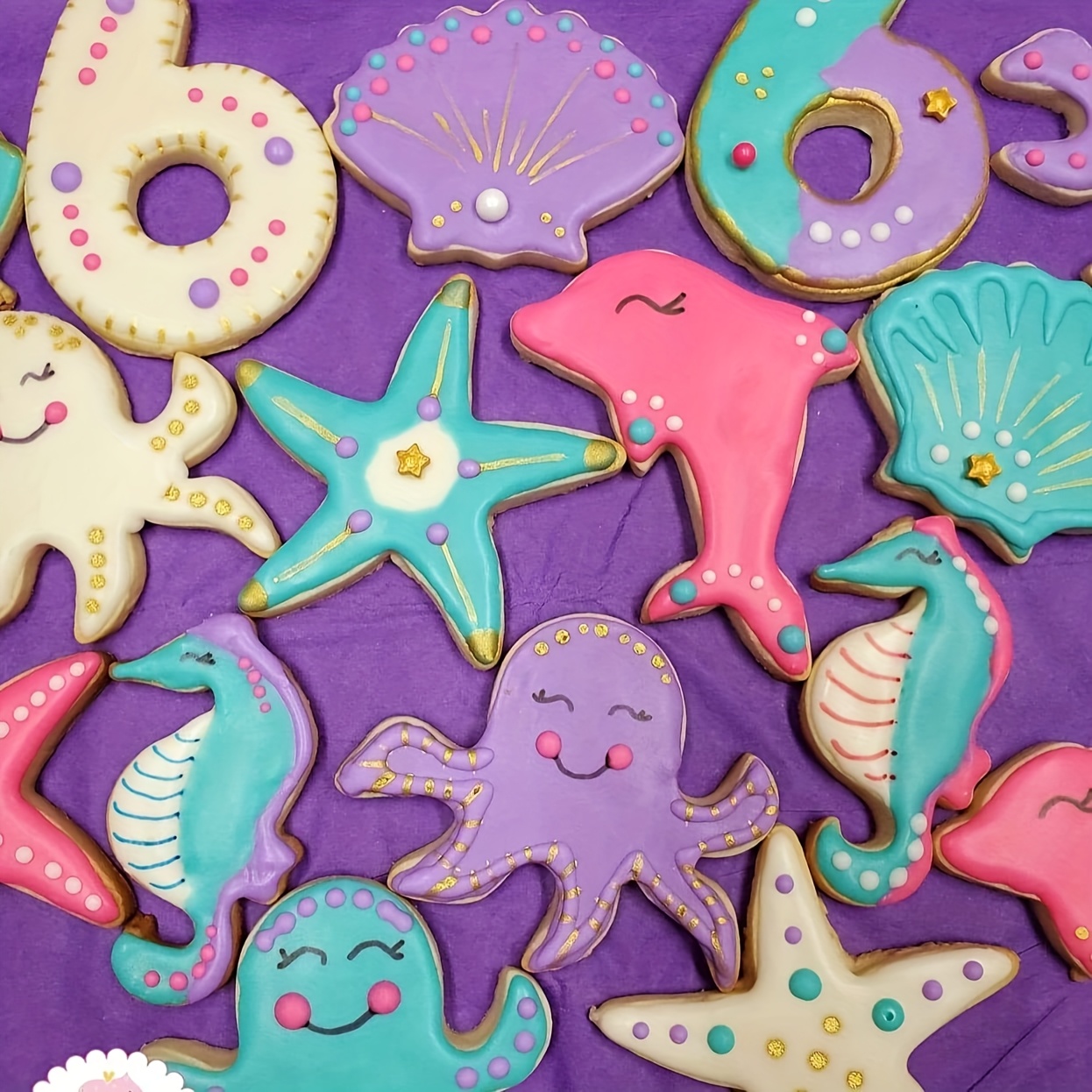 unter dem meerwesen-cookie- -set-7-teilig-hai, seestern, muschel, seepferd, wal, tintenfisch, fisch-cookie- -formen für geburtstagsfeier-bedarf-geschenke.