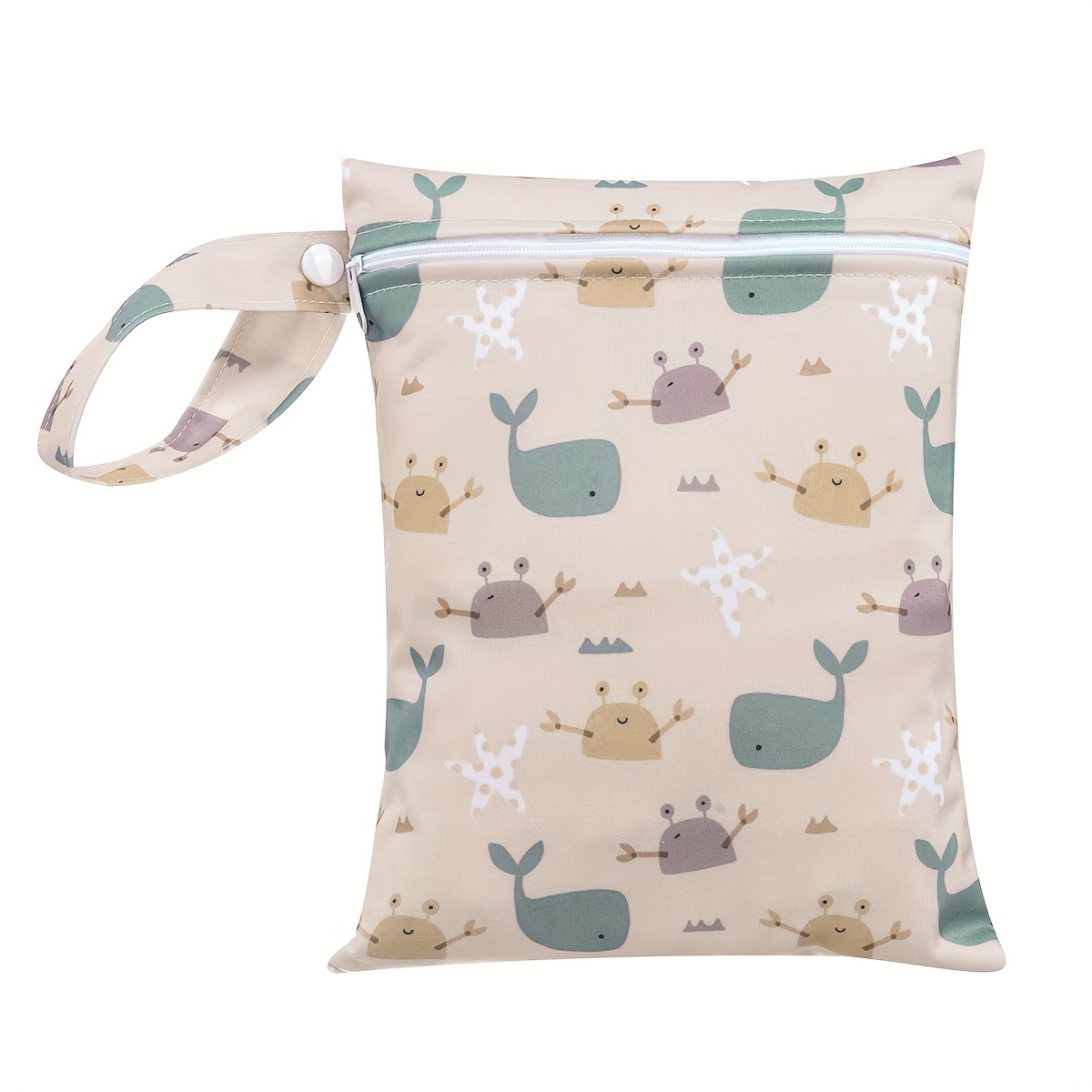 1/2pcs 18 X 25cm Diaper Bag Washable Pul Nappy Bag Travel Outdoor Diaper With Zipper Stroller Pocket Handbag Animal Print