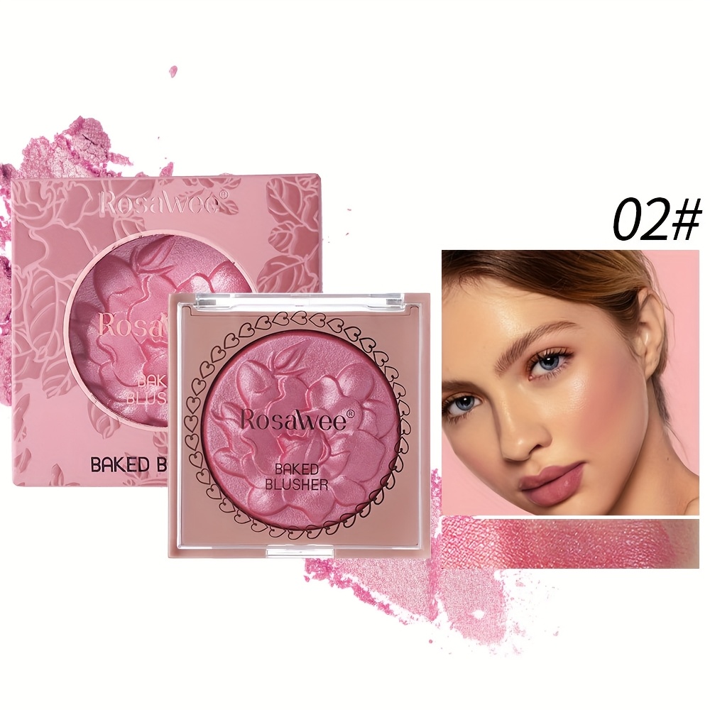 6 färgad präglad pärlemor bakpulver rouge matt rouge stick - Temu Sweden