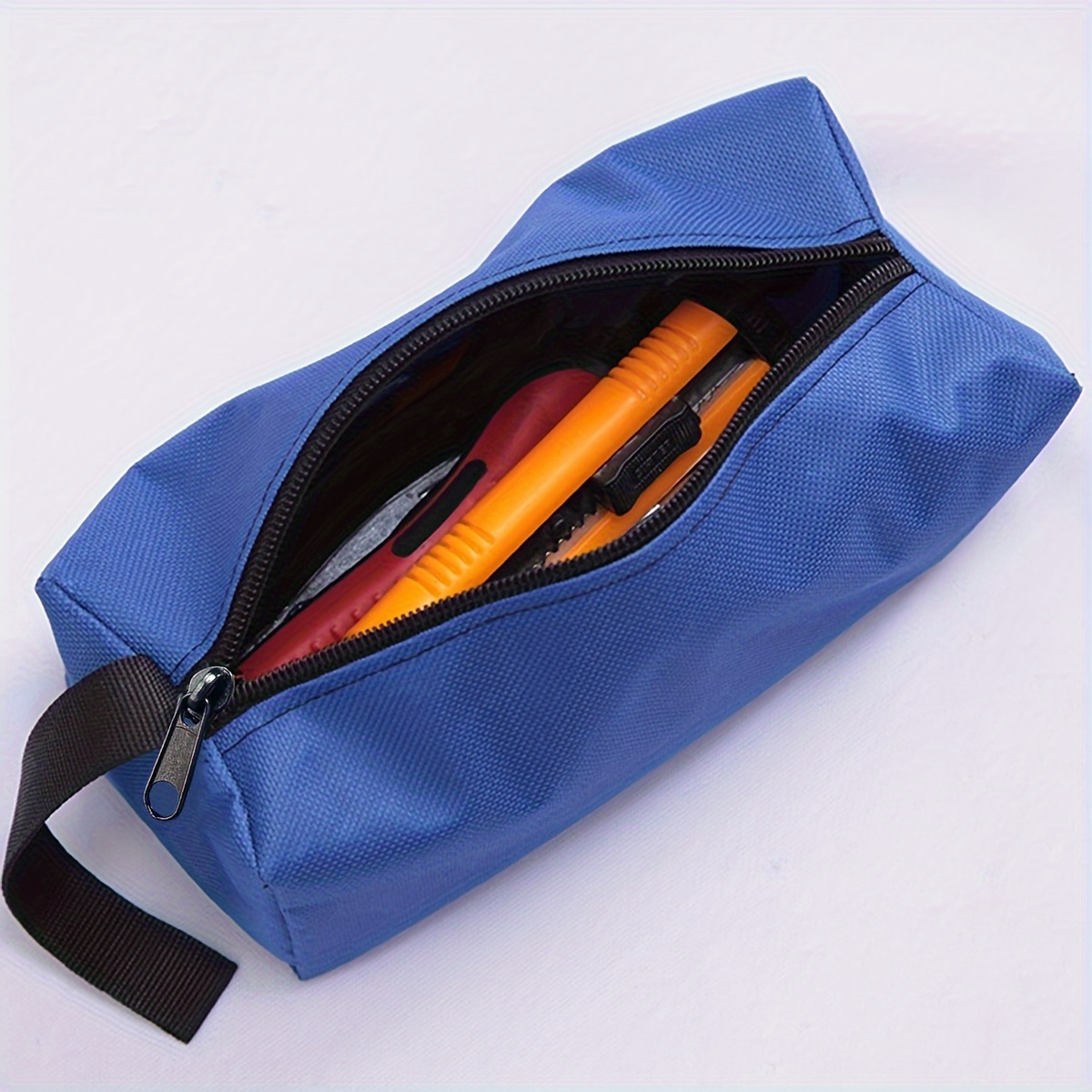 

Blue Hardware Repair Tool Parts Storage Bag Portable Thickened Parts Bag Waterproof Portable Multifunctional Oxford Cloth Worker Repair Bag 1pc (random Pull Head )