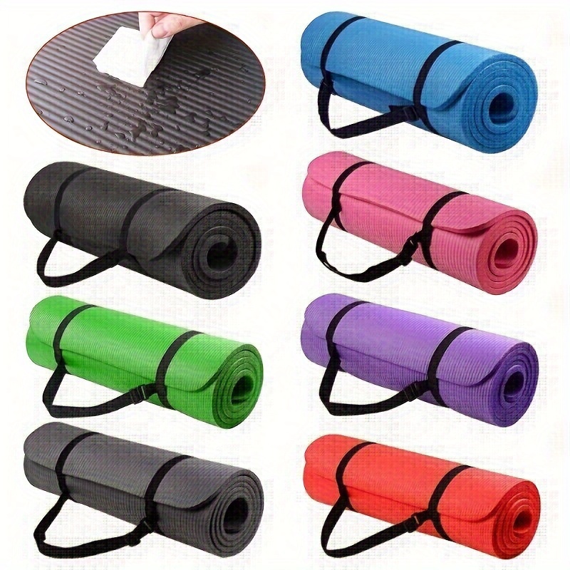 

1pc Extra Non-slip Yoga Mat - , Nbr Rubber For Home Fitness & Training 183*61*1.5cm