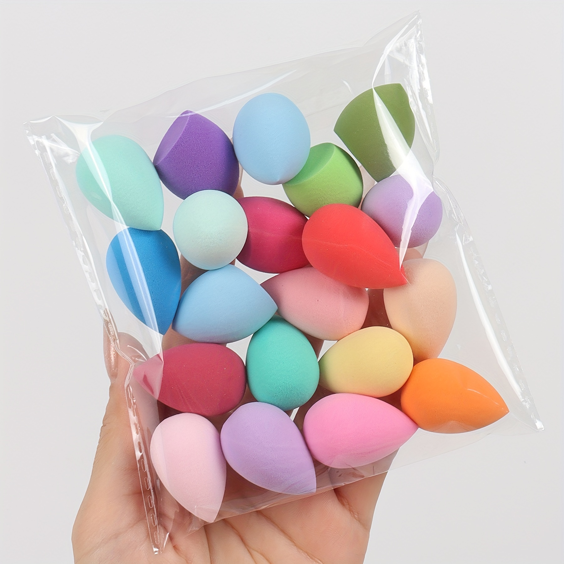 TEMU Mini Éponges de Cosmétique Aléatoires 10//100pcs, Couleurs et Aléatoires, Éponges de Cosmétique Multicolores, Cosmétique de Base Uniforme et ,