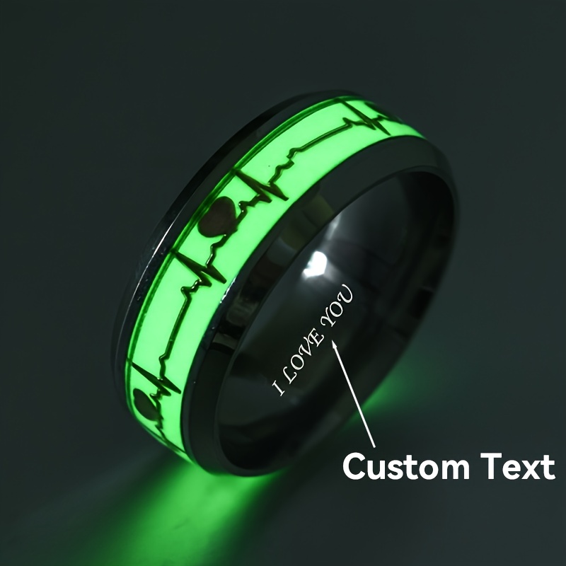 TEMU 1pc Men's Ring 5mm/0.2in Width Stainless Steel Ring, Brushed Ring, Without Battery