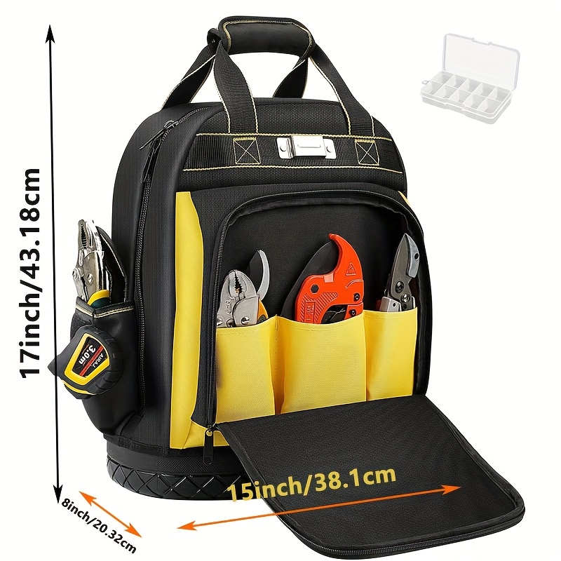E-shop AIRAJ Werkzeug-Rucksack, Robuster Multifunktions-Werkzeugsack für Elektriker & Industrie- und Baustellenarbeit
