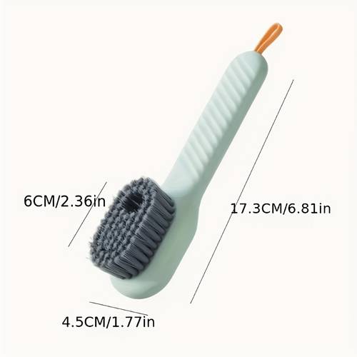 1pc multifunctional shoe brush with soap in soap dispenser brush head for effective cleaning space saving tool for laundry ideal for sneakers boots sandals design shoe cleaner for sneakers integrated soap system durable plastic handle