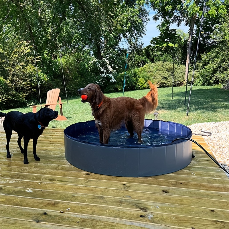 

1pc Foldable Dog Swimming Pool, Collapsible Hard Plastic Portable Bath Tub For Pets Dogs And Cats, Pet Puppy Bathing Tub, Pet Wading Pool For Indoor And Outdoor