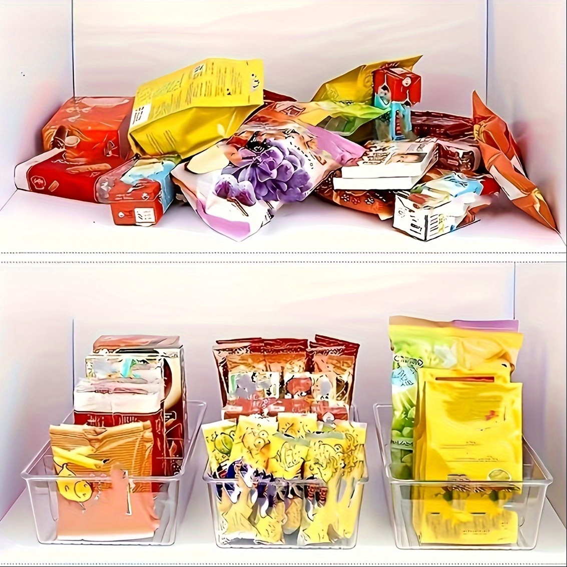 Bpa free Pantry Storage Organizer 4 Compartments Snacks - Temu