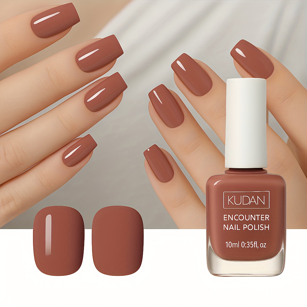 TEMU 2 Containers Of Bean Paste And Brown Gel Nail Polish, Each With A Capacity Of 0.35 Ounces, No Baking , Off, Dry Quickly, And Provide A Long-lasting Shine With A Sophisticated Neutral Nail End