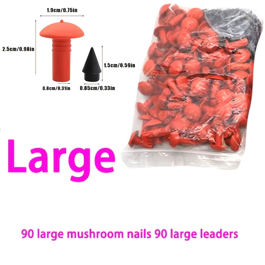 TEMU 180pcs Tire Repair Mushroom Nails - Tire Repair Mushroom Nails Vacuum Tire Rubber Tires - Repair Vacuum Tire Rubber Bullets