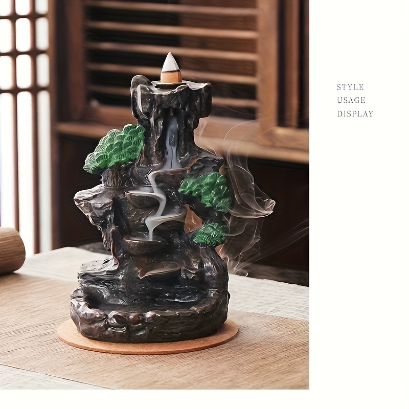 Image of Single Hole, Creative Resin Backflow Incense Holder, Creative Craft Ornaments For Indoor Living Room, Study Room And Entrance