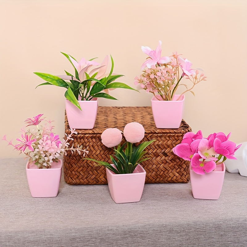 5pcs realistic mini artificial plants pots mini - Temu