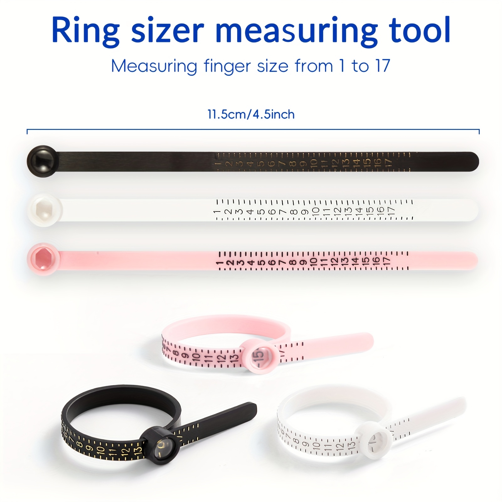 3pcs Professional US Standard Ring Sizer Set