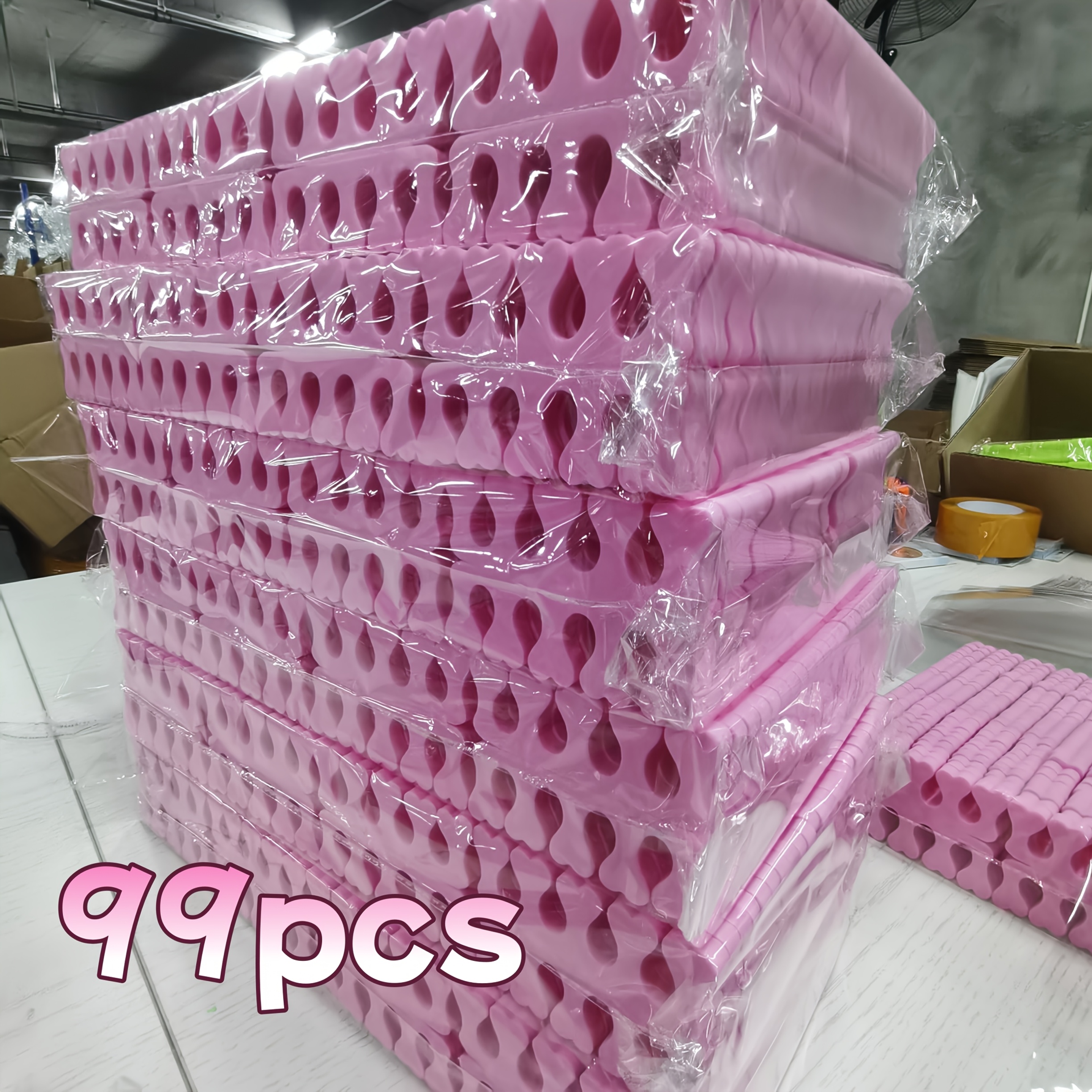 49/99pcs Soft Sponge Toe Separators, Nail Art Accessories, Toe Spacers, Nail Practice Foot Pads, Nail Salon Tools, Sponge Toe Separator Pads