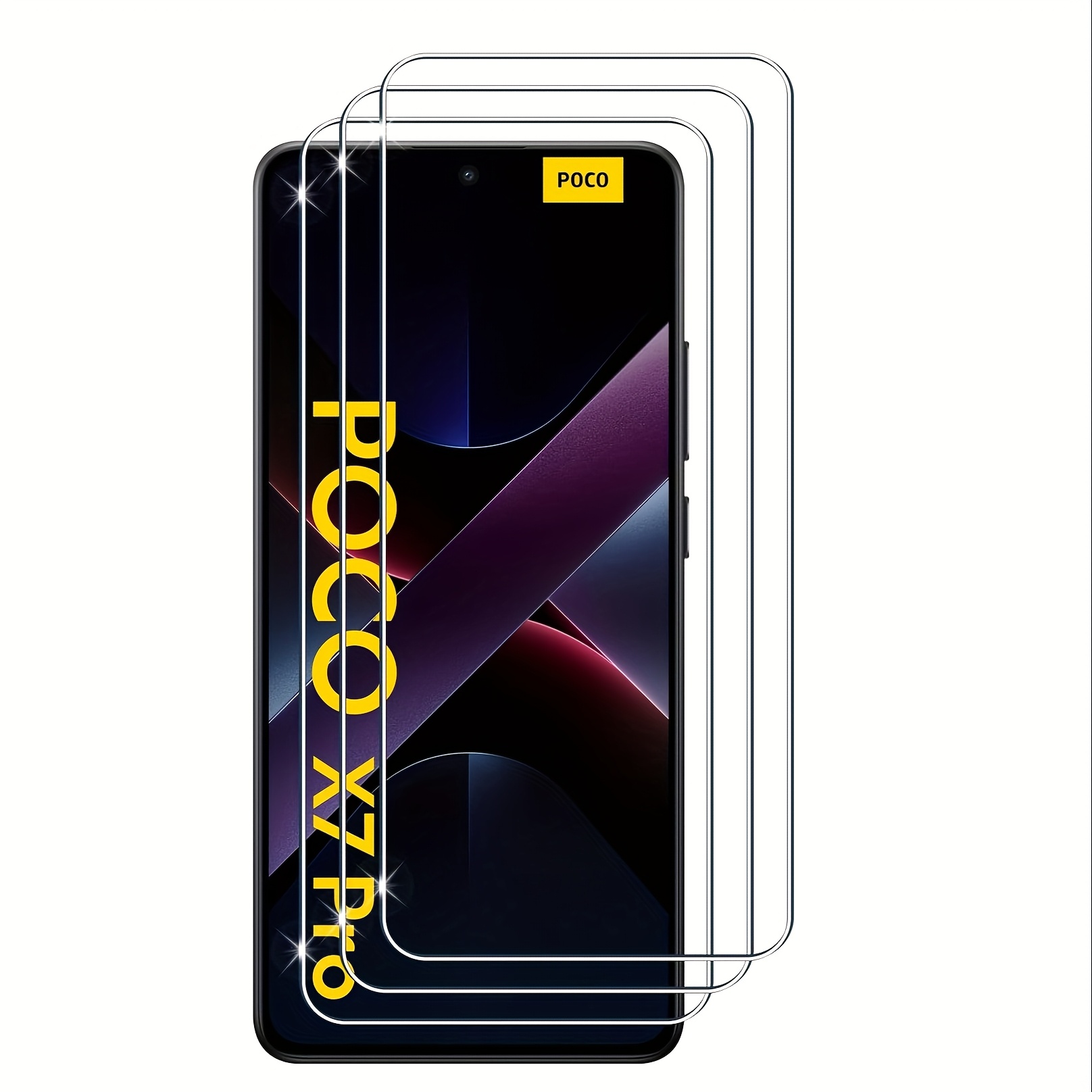 E-shop 3 Stück Displayschutzfolie für Xiaomi Poco X7 Pro Panzerglas 9H Härte Schutzglas HD Klar