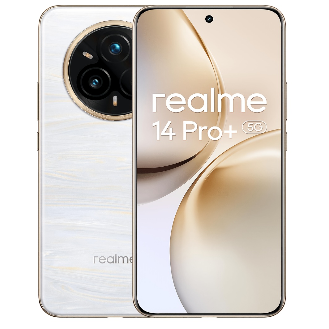 Image of Realme 14 Pro+ Smartphone Cellphone, 8gb+256gb, Version, Ai 5g Lte, Snapdragon 7s Processor Mobile Phone, 6000mah Long-life Battery Celulare, 80w Fast-charging, Unlocked, Andriod 15
