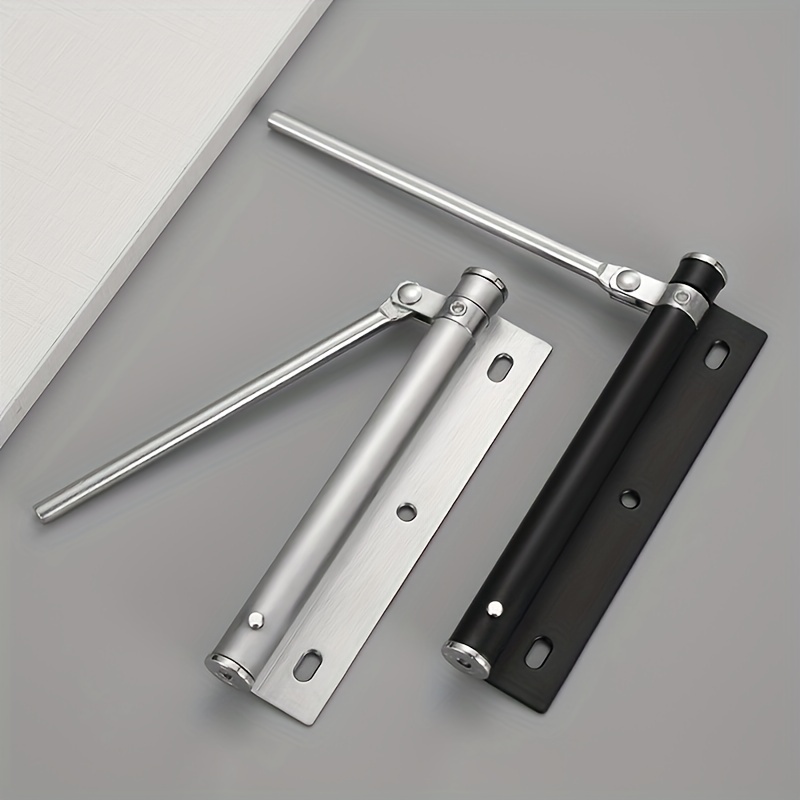 

1pc Quiet Stainless Steel Automatic Door Closer - Adjustable, Mechanism For Residential Use With Screw Accessories Included