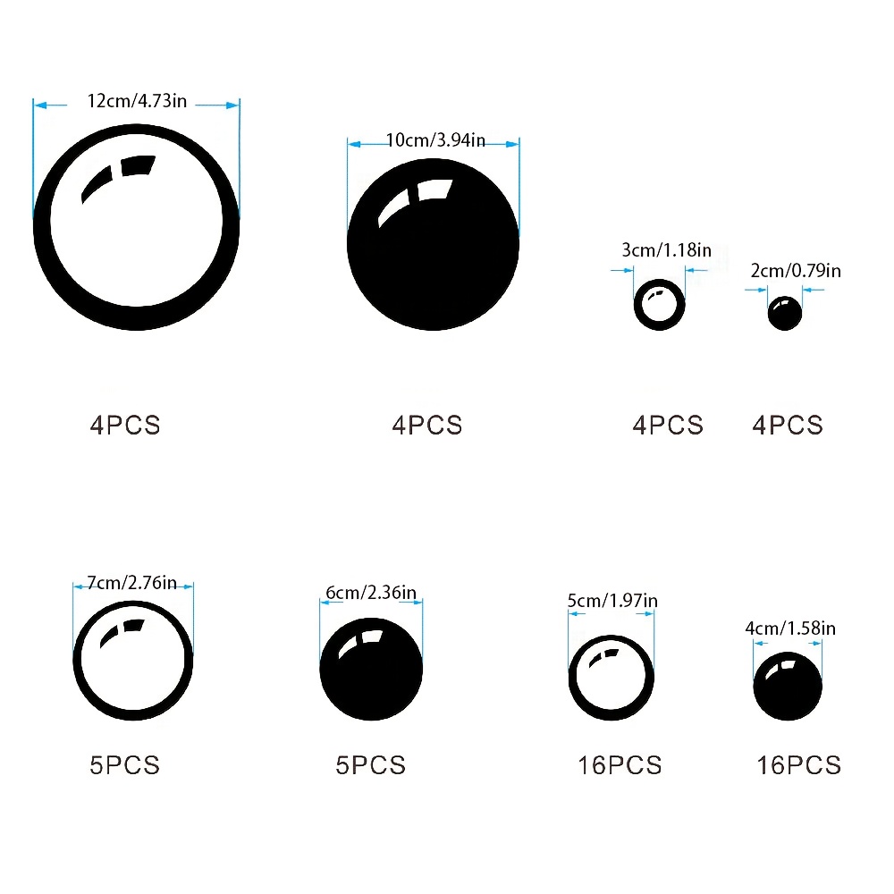 58pcs acrylic bubble circle   wall stickers 3d self   decals for bedroom living room bathroom vanity home decor reusable holiday art deco with glossy   no electricity needed bathroom wall stickers   decor details 4