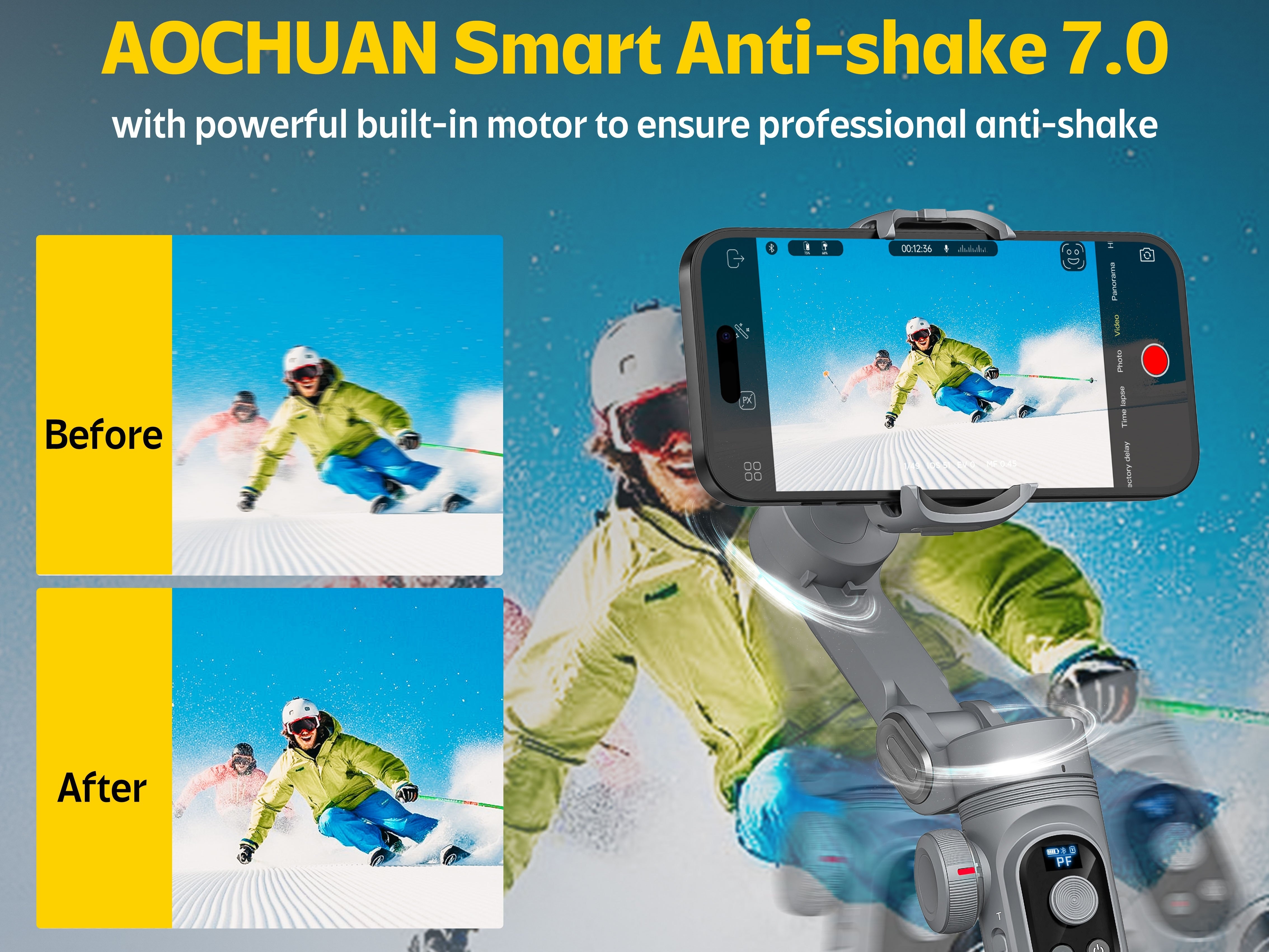 best Gimbal Stabilizer with Build-in Magnetic Fill Light AOCHUAN M2Pro Selfie Stick Tripod Mobile Phone Handheld Telescopic Gimbal Floor Remote Control Selfie POV Mode Gesture Control Video Anti-shake Outdoor Shooting 160cm AI Follow Face Tracking 3 62inch Gimbal Stabilizer with Build-in Magnetic Fill Light AOCHUAN M2Pro Selfie Stick Tripod Mobile Phone Handheld Telescopic Gimbal Floor Remote Control Selfie POV Mode Gesture Control Video Anti-shake Outdoor Shooting 160cm AI Follow Face Tracking