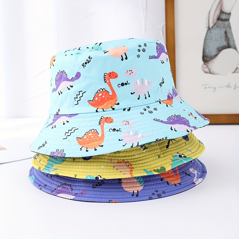 Toddler Baby Sunshade Casual Cartoon Animal Print Bucket Hat