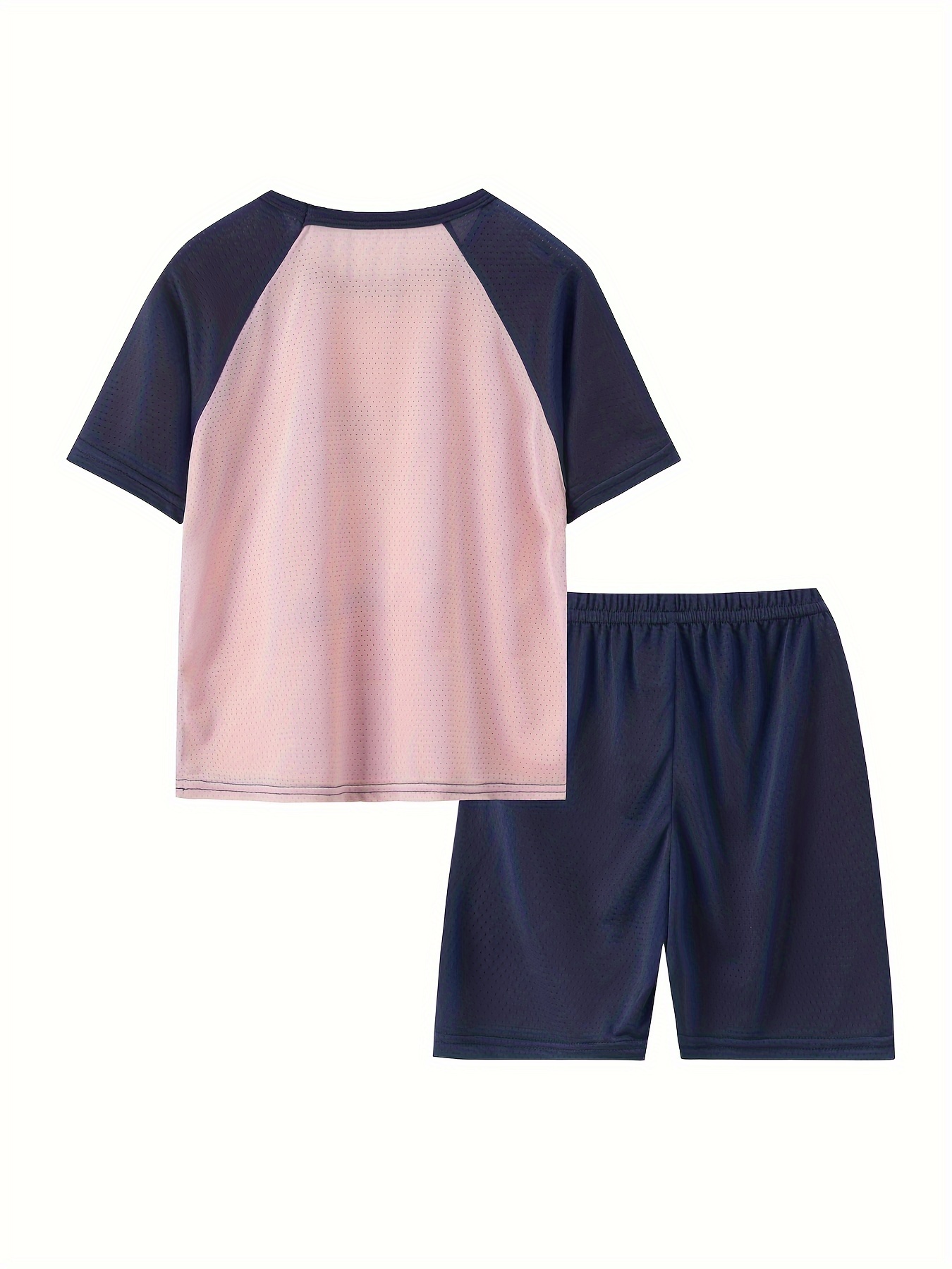 Kids Sleepwear Outfit Silky Short Sleeve T-shirt Shorts Nightgown