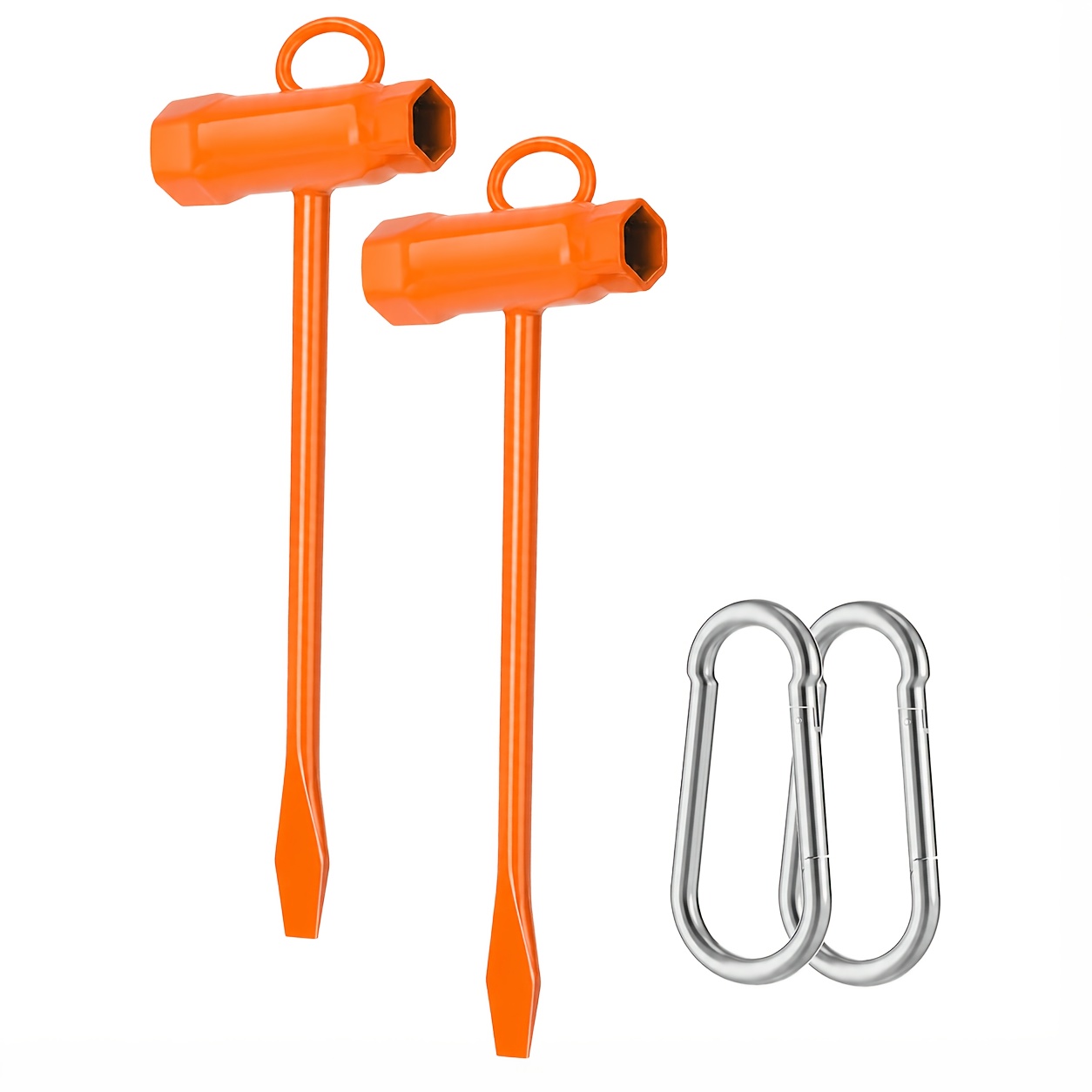 TEMU Clé à tronçonneuse, lot de 1/2 Orange, outil de tronçonneuse, clé à chaîne avec crochet, 13 par 19 mm, 1/2X3/4 T