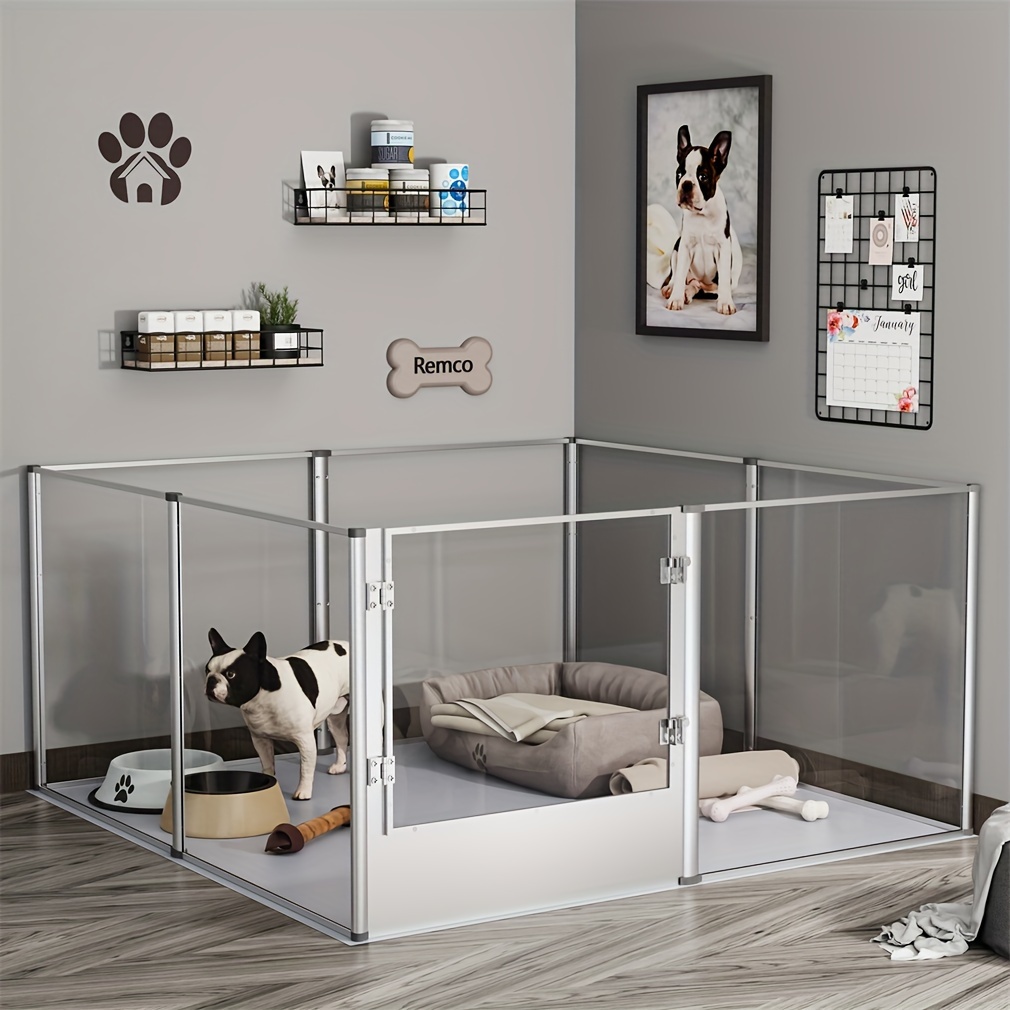 

Extra Large Acrylic Pet Playpen Fence Dog Crate Kennels Indoor With Fertility Waterproof Pat