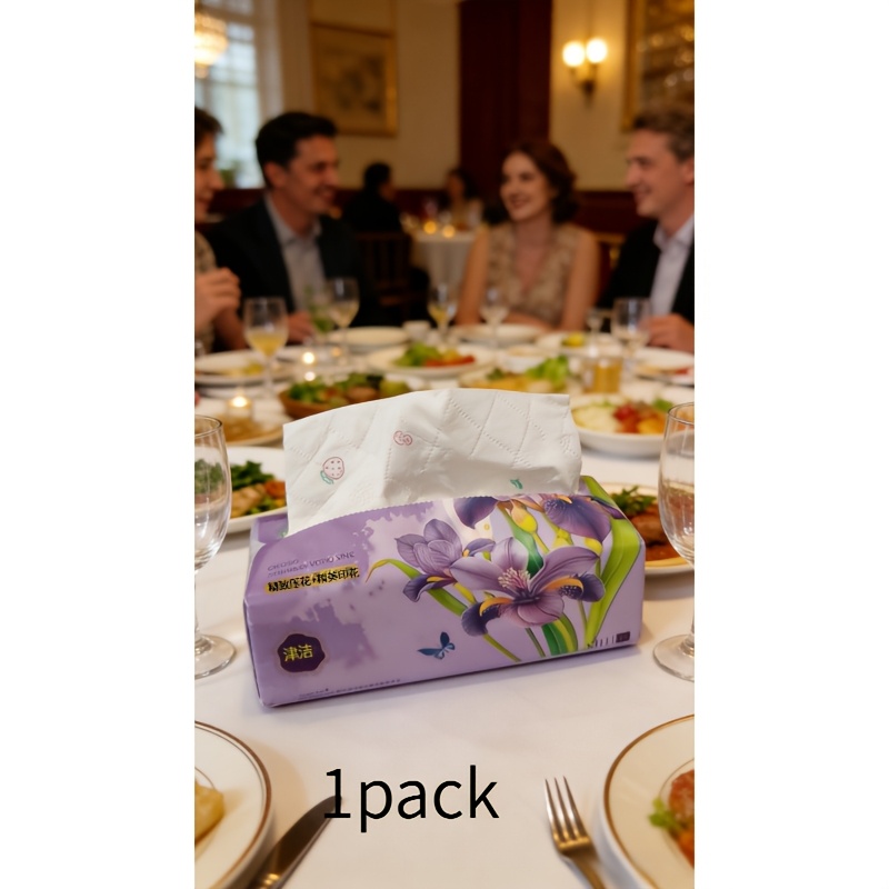 TEMU 6-layer Thickened, Extra-large Size 180*195mm, Household Living Room Kitchen Thickened Facial Tissue, Facial Tissue, Household Affordable Pack,
