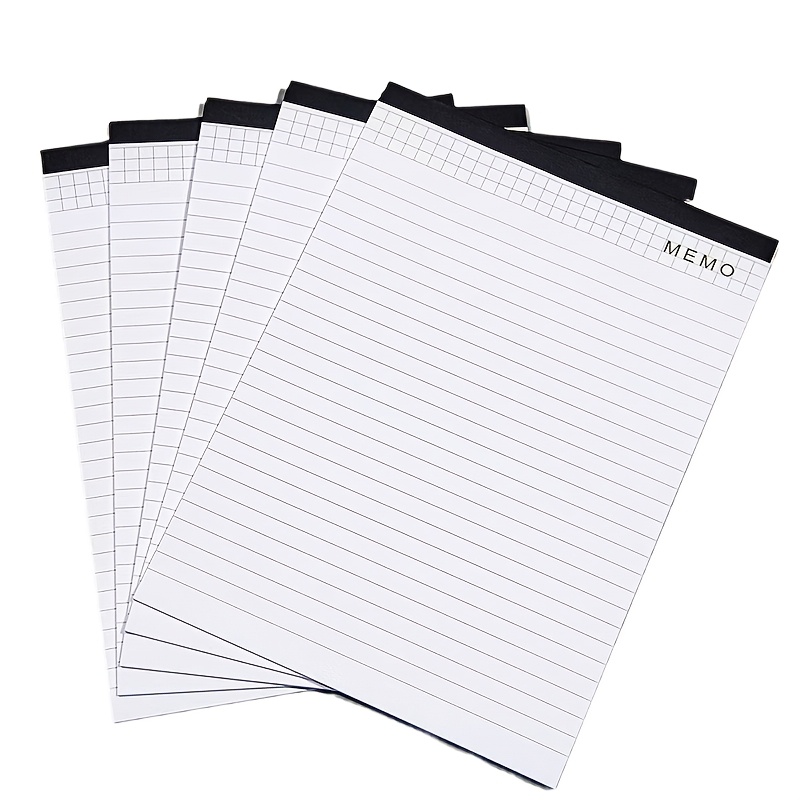 TEMU 3pcs A4 Size Legal Pads - Wide Ruled Writing Note Pads, 8.23×11.42 Inch Lined Notepad, 25 Sheets Per Pad, For Business, College, Office
