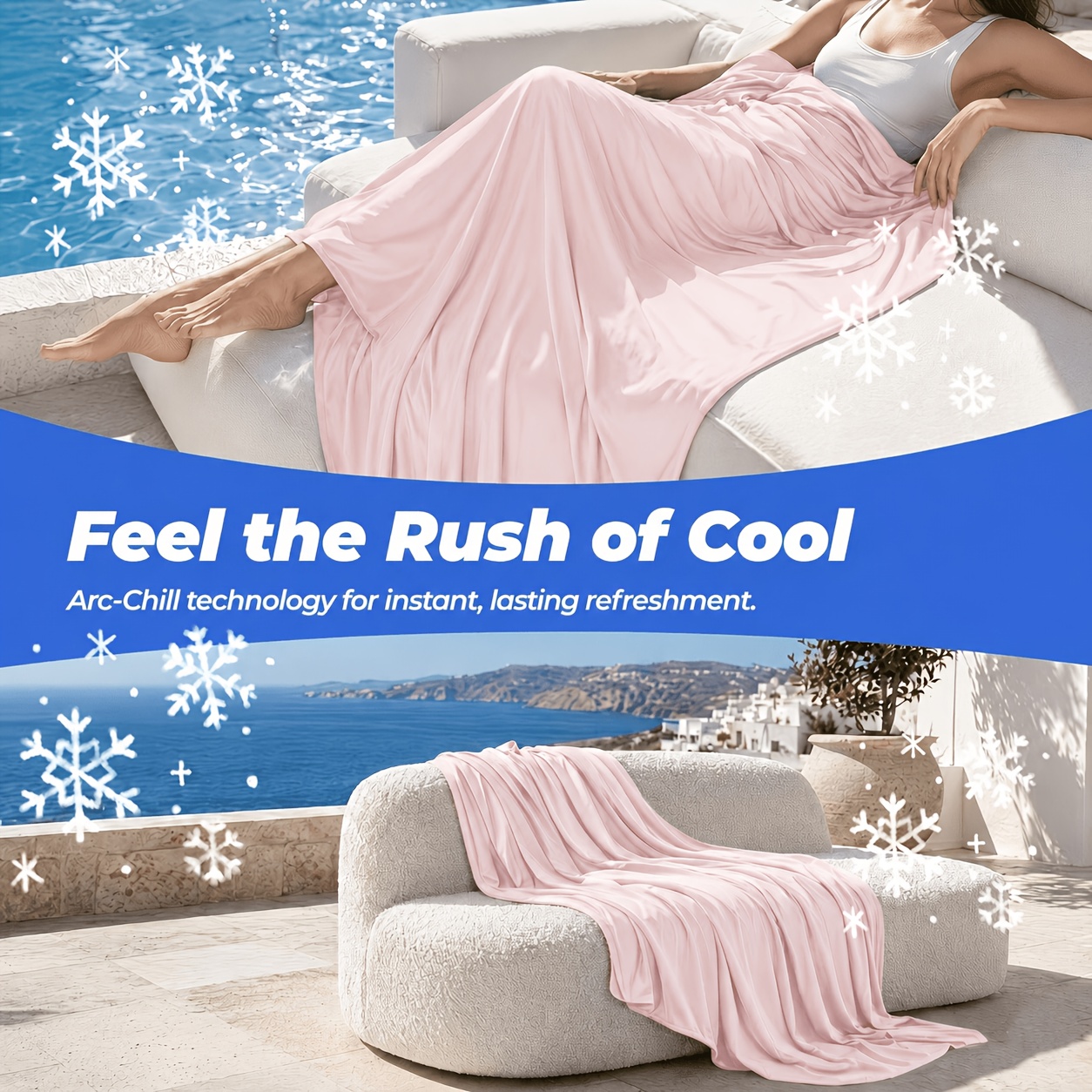 TEMU Summer Cooling Blanket, Ice-feeling Cooling Blanket. Suitable For Beds And Sofas. Cooling Quilt, Lightweight And Breathable Thin Blanket.
