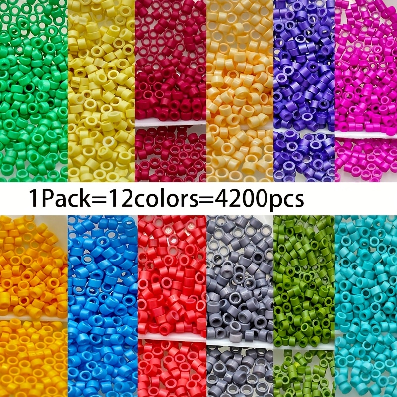 TEMU Ensemble de 12 perles en verre 4200, chaque couleur emballée séparément, diamètre de 2,5 mm, idéal pour bijoux DIY, bracelets, et créations