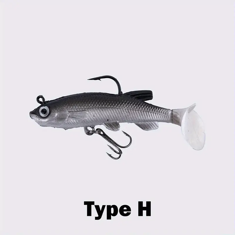 1pc Soft Fishing Lure, Jig Head Paddle Tail Swimbait For Bass Trout Walleye  Crappie, Fishing Gear And Equipment For Saltwater Freshwater