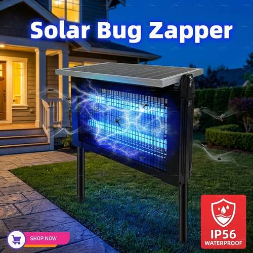 powerful large solar bug zapper outdoor for 2000sq ft poartable rechargeable mosquito zapper with high powered ip56 2 cordless solar fly zapper for patio garden backyard rv camping pond pest control