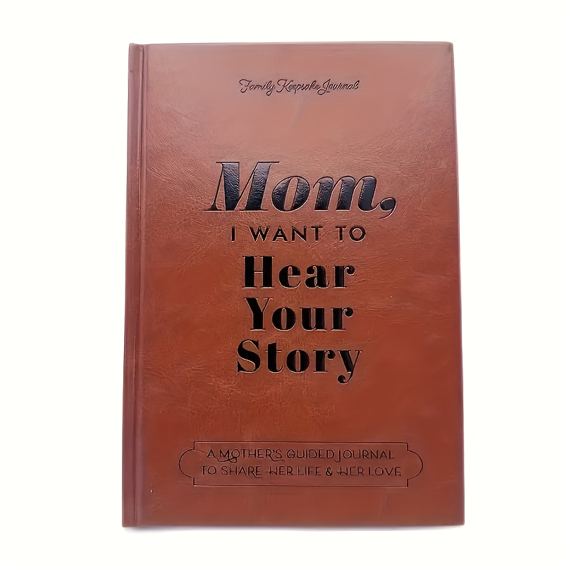 

Leather-bound "mom, I Want To " Journal - English Hardcover , Ideal Gift To Share , Family Keepsake Journal With Inspirational Quote