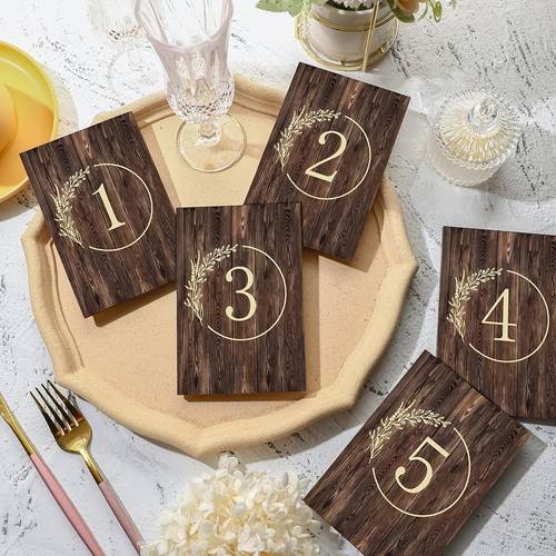 12pcs rustic wooden wedding table numbers decors country wedding table decoration self stand wedding centerpieces table signs for wedding bridal shower restaurant reception decor number 1 12