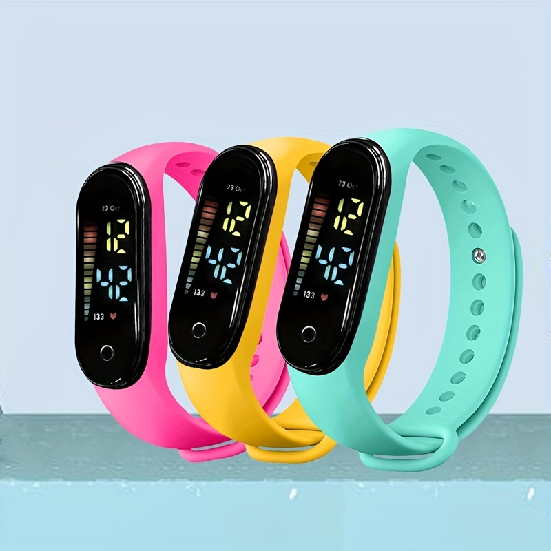 12pcs Cool Colorful LED Bar Series Watches Set